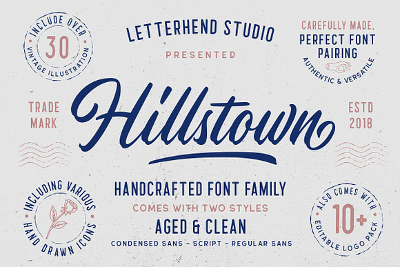 Hillstown Font Collection (+EXTRA) in Script Fonts - product preview 10
