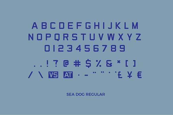 Sea Dog Bundle | Sports Display Font in Military Fonts - product preview 1