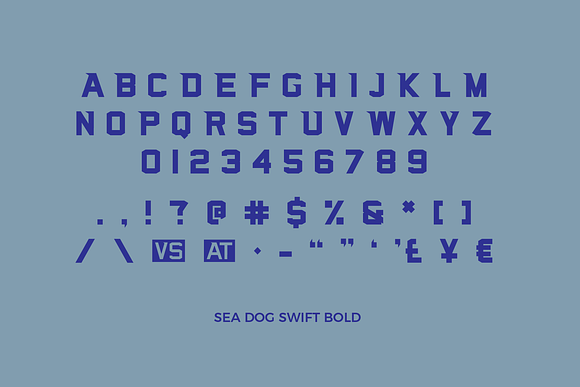 Sea Dog Bundle | Sports Display Font in Military Fonts - product preview 5