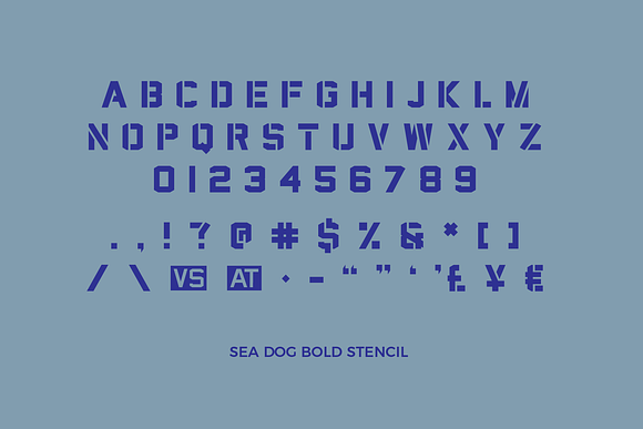 Sea Dog Bundle | Sports Display Font in Military Fonts - product preview 7