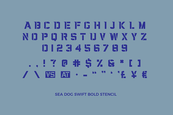 Sea Dog Bundle | Sports Display Font in Military Fonts - product preview 8