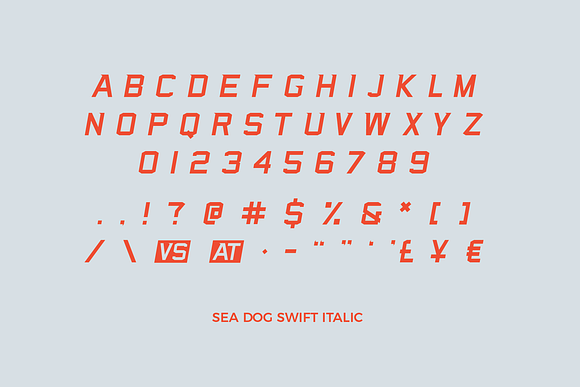 Sea Dog Swift | Sports Display Font in Military Fonts - product preview 7