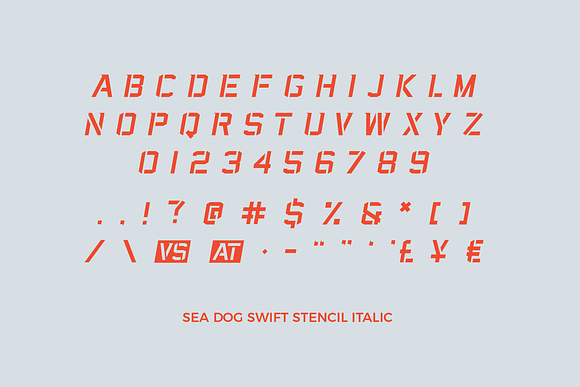 Sea Dog Swift | Sports Display Font in Military Fonts - product preview 8