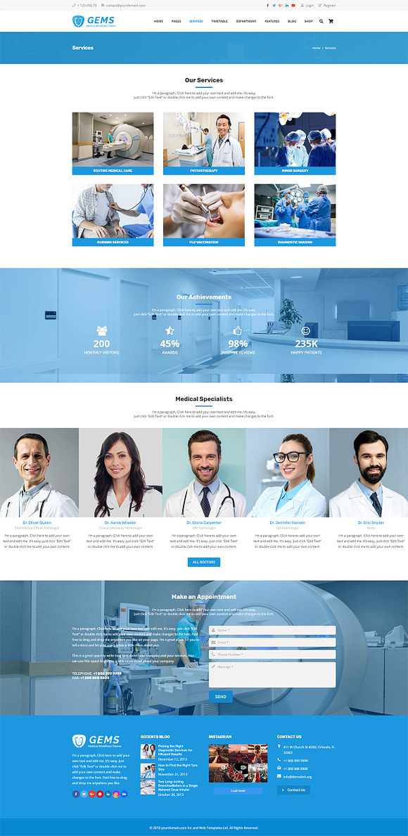 Gems - Medical Drag & Drop WordPress in WordPress Business Themes - product preview 4