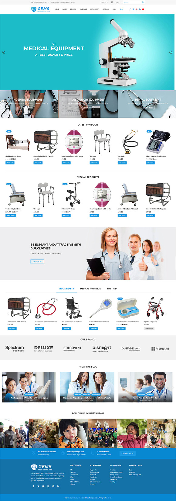 Gems - Medical Drag & Drop WordPress in WordPress Business Themes - product preview 7