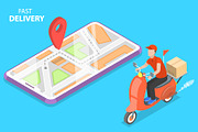 Delivery by scooter
