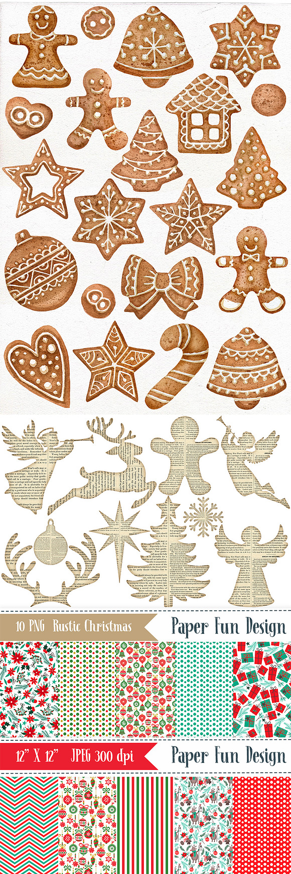 Christmas Clipart Collection.  in Illustrations - product preview 6