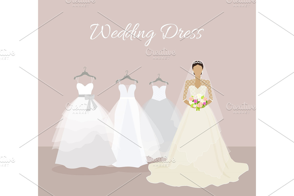 Fashionable Bride Choose Wedding in Illustrations - product preview 8