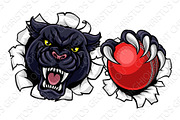 Black Panther Cricket Mascot