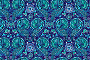 Blue Ornamental Seamless Pattern
