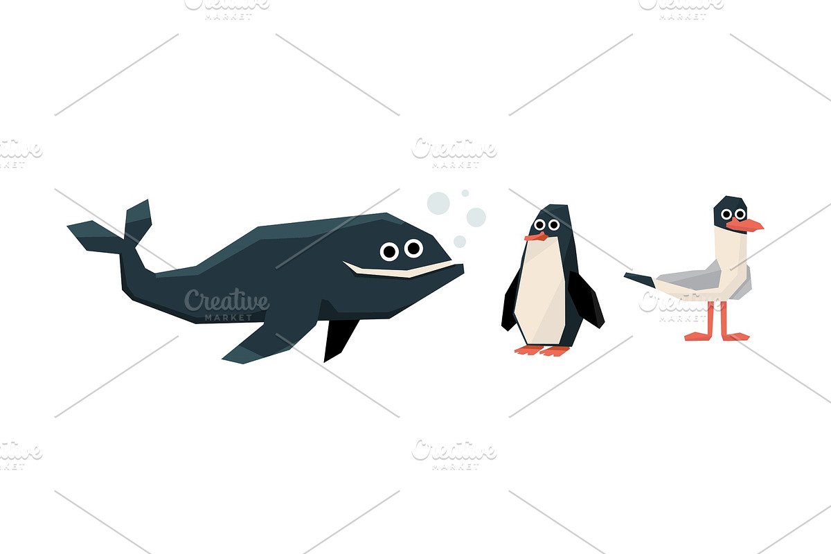 Collection of cute geometric marine in Illustrations - product preview 8