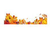 Thanksgiving banner with space for