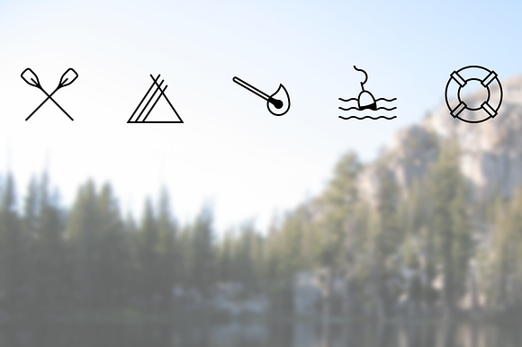 Camping icons in Holiday Icons - product preview 2
