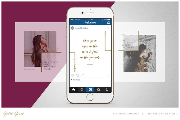 THE GRID | Canva & PPT in Instagram Templates - product preview 9