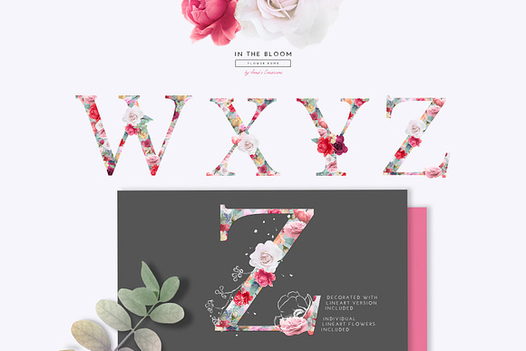 In The Bloom - Flower Bomb Alphabet in Illustrations - product preview 3