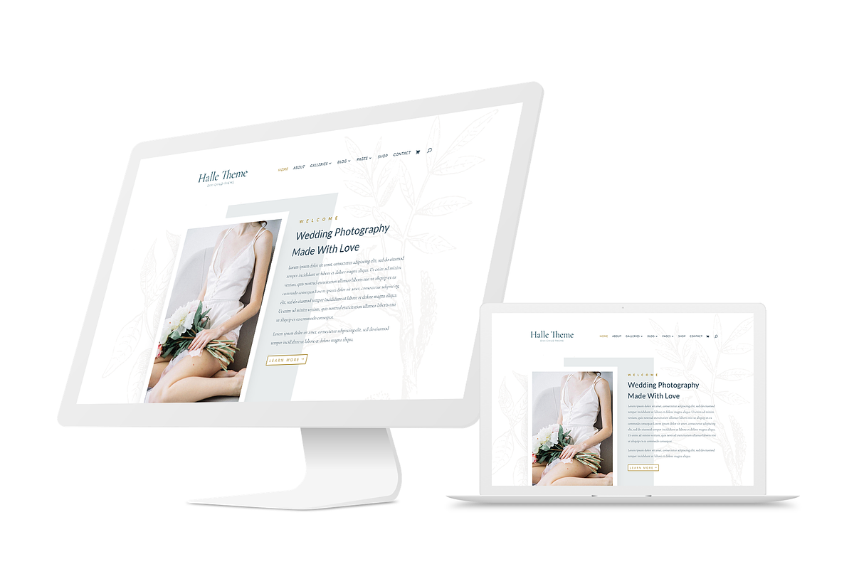 Halle Photography Divi Child Theme in WordPress Photography Themes - product preview 8