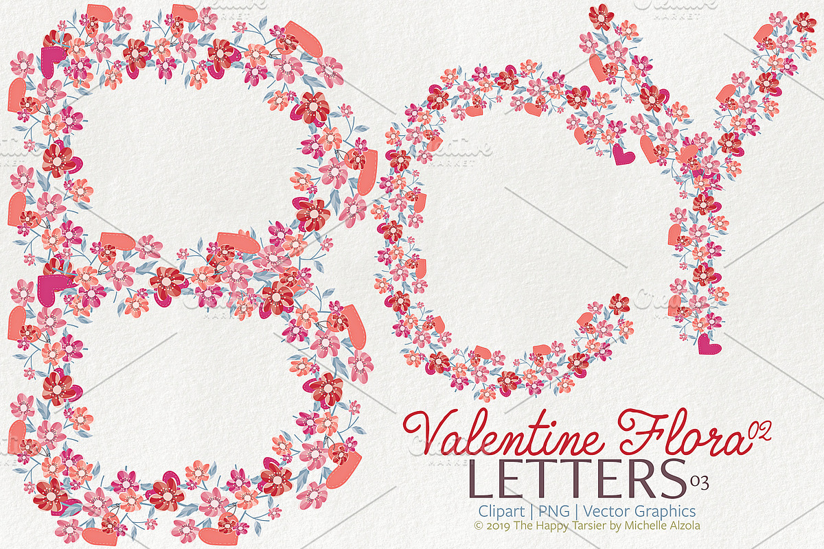 Valentine Flora 02 - Letters 03 in Illustrations - product preview 8