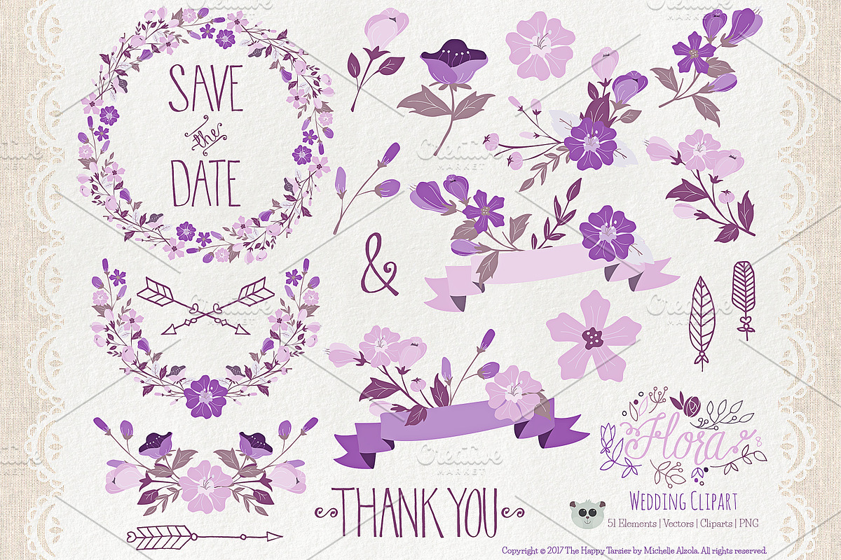 Flower Clipart and Vector – Flora 08 in Illustrations - product preview 8