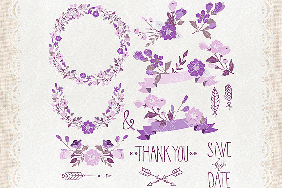 Flower Clipart and Vector – Flora 08 in Illustrations - product preview 2