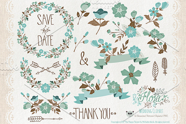 Flower Clipart and Vector – Flora 09