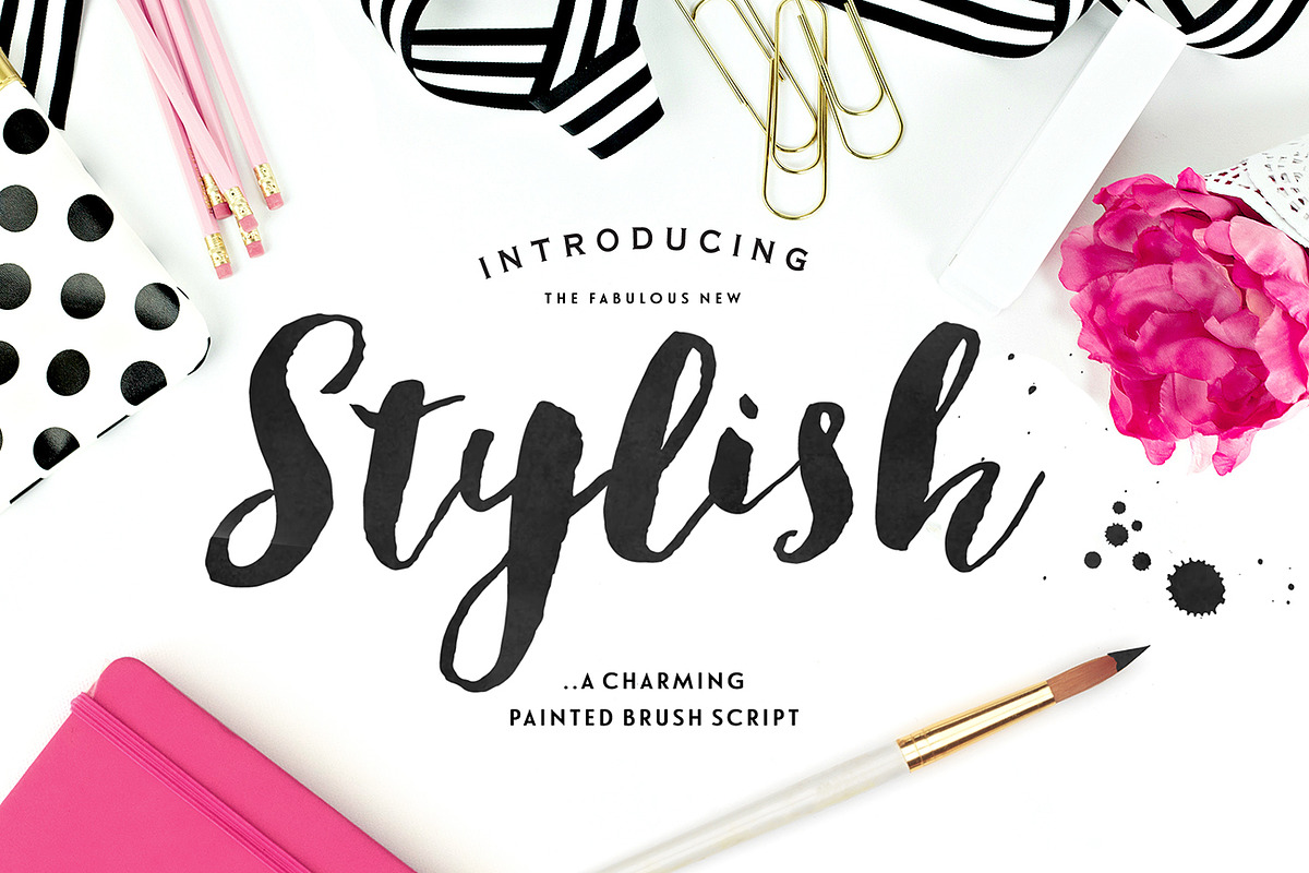 Stylish Brush with Bonus in Fonts - product preview 8