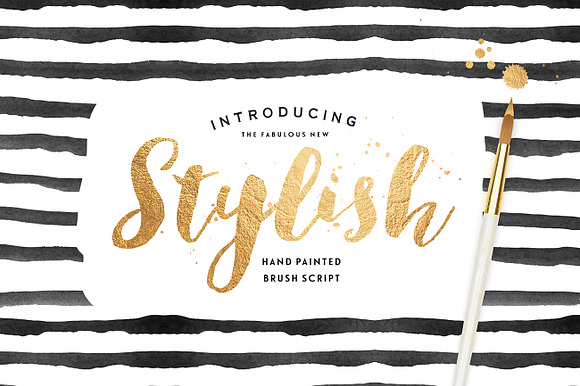 Stylish Brush with Bonus in Fonts - product preview 1