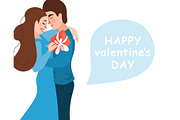 Happy valentines day vector design