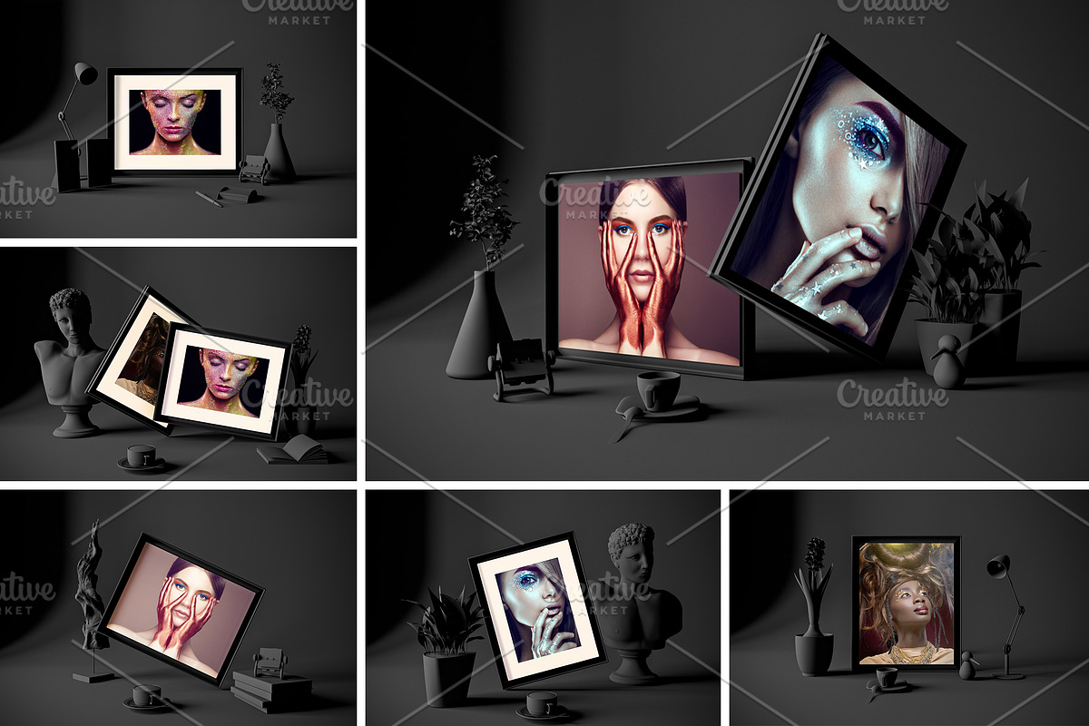 Dark Frames in Studio in Print Mockups - product preview 8
