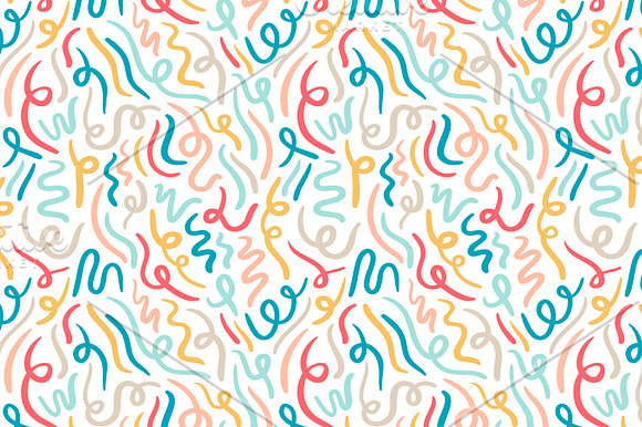 Abstract doodle seamless patterns in Patterns - product preview 3
