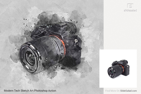 Tech Sketch Art Photoshop Action in Add-Ons - product preview 9