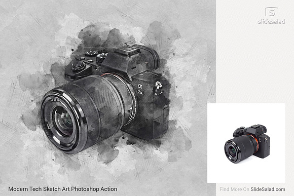 Tech Sketch Art Photoshop Action in Add-Ons - product preview 10