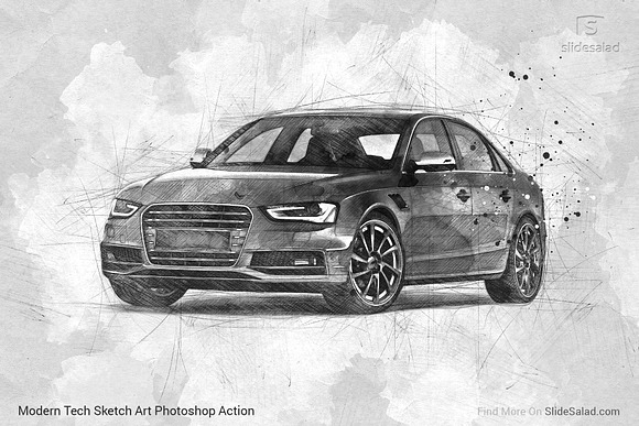 Tech Sketch Art Photoshop Action in Add-Ons - product preview 15