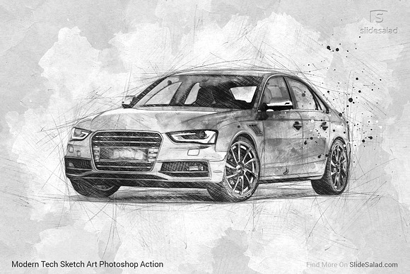 Tech Sketch Art Photoshop Action in Add-Ons - product preview 18