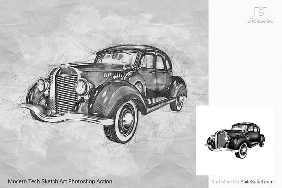 Tech Sketch Art Photoshop Action in Add-Ons - product preview 29