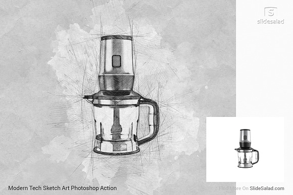 Tech Sketch Art Photoshop Action in Add-Ons - product preview 41