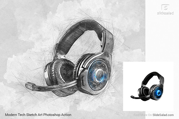 Tech Sketch Art Photoshop Action in Add-Ons - product preview 46
