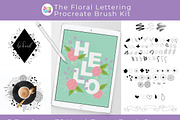 Floral Lettering Procreate Brush Kit