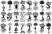 Yoga Tree of Life AI EPS PNG
