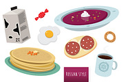 Russian home style vector food