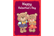Happy Valentines Day Poster Couple