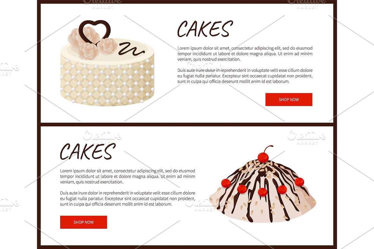 Cakes Variety Page Online Shop in Objects - product preview 8