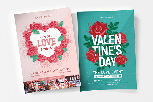 Valentines Flyer & Poster Templates