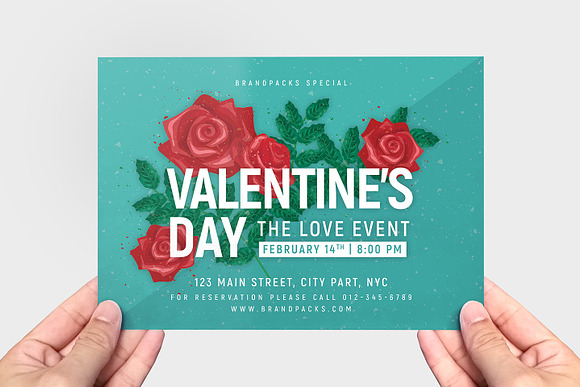 Valentines Flyer & Poster Templates in Flyer Templates - product preview 2