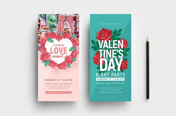 Valentines Flyer & Poster Templates in Flyer Templates - product preview 3