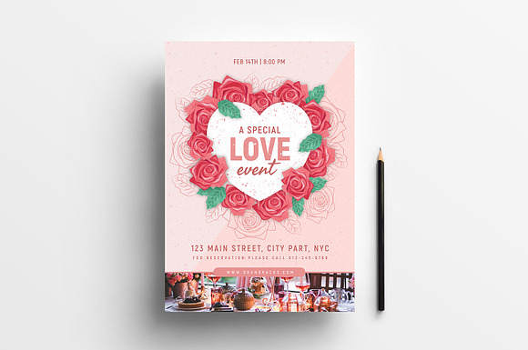 Valentines Flyer & Poster Templates in Flyer Templates - product preview 6