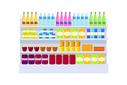 Supermarket Products Variety Vector