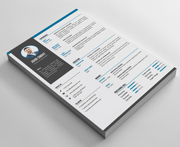 Resume in Resume Templates - product preview 3