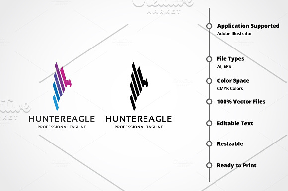 Hunter Eagle Logo in Logo Templates - product preview 6