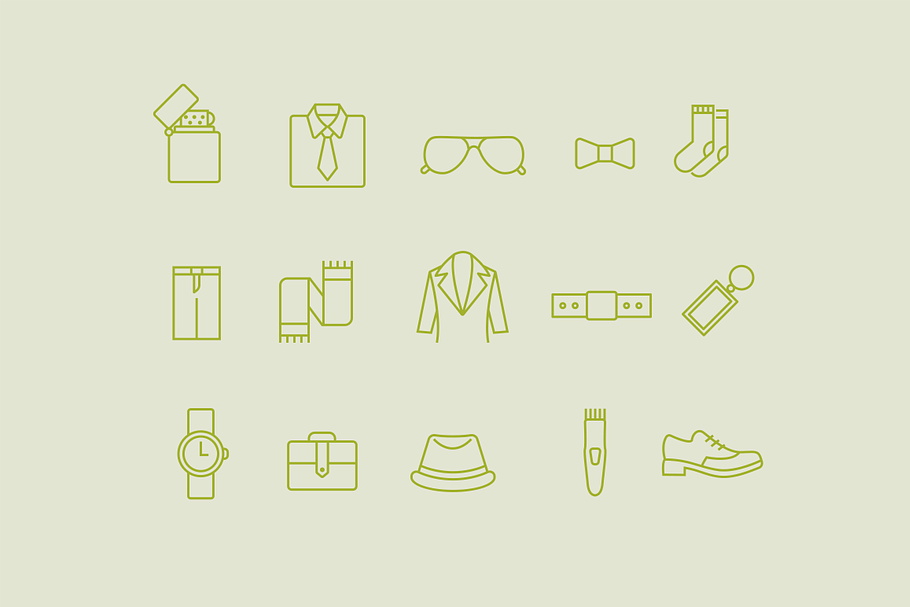 15 Mens Accessories Icons