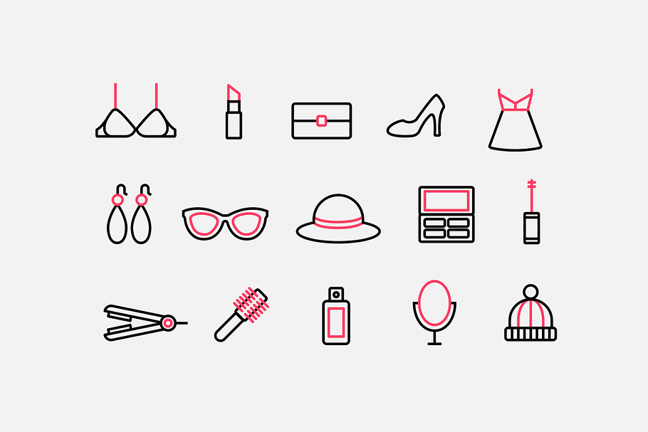 Womens Accessories Icons in Icons - product preview 8
